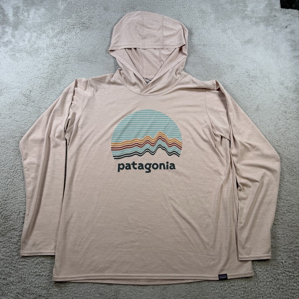 Patagonia Pullover Womens XL Pink Capilene Cool Daily Hoody Performance Hoodie
